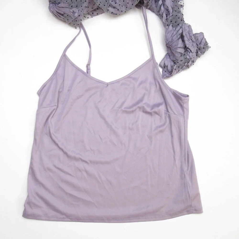 Anthropologie Eva Franco Lace Floral Blouse Purple XL